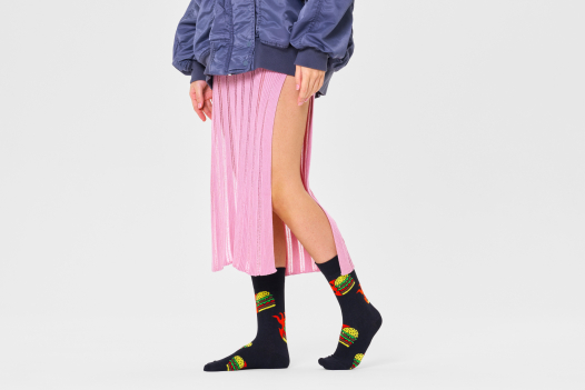 Happy Socks Flaming Burger Sock Socken in Mehrfarbig