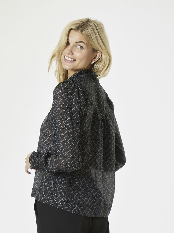 Neo Noir Karia Illusion Blouse Black