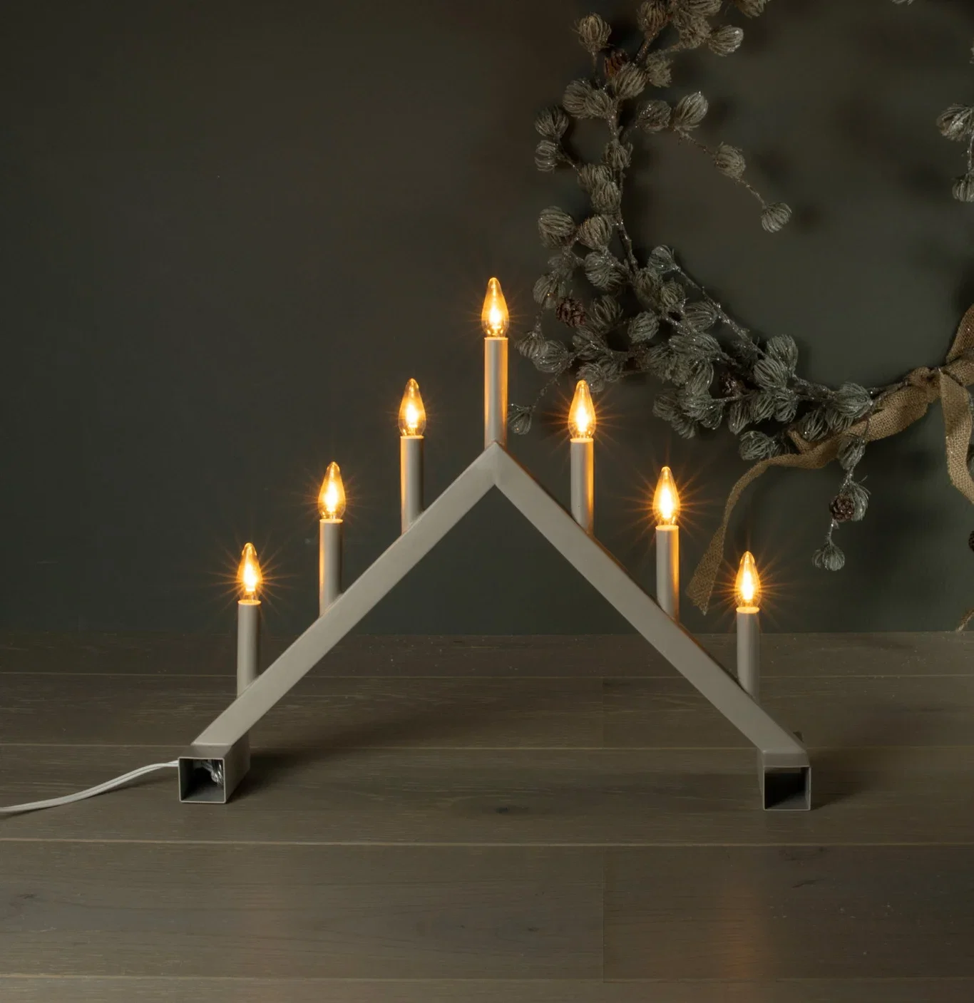 Adventsstake 7-armet Høyde 41 cm