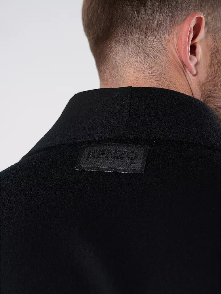 KENZO Wollmantel  schwarz