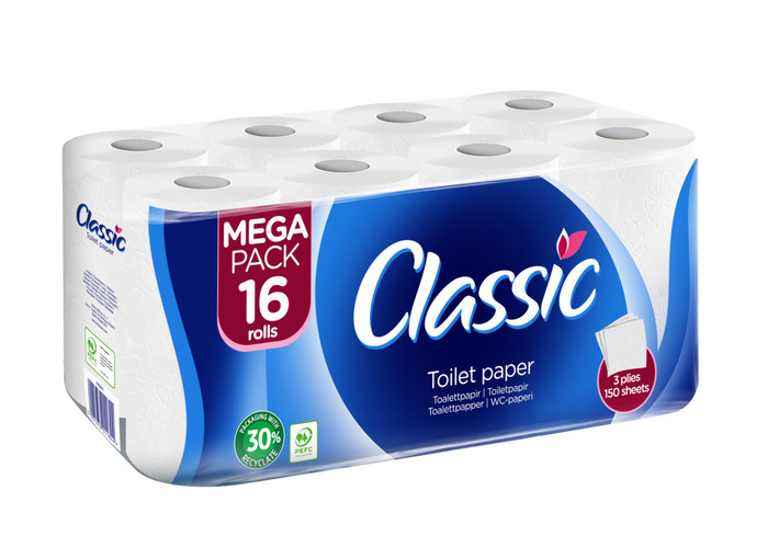 Toiletpapir 16 ruller - Classic