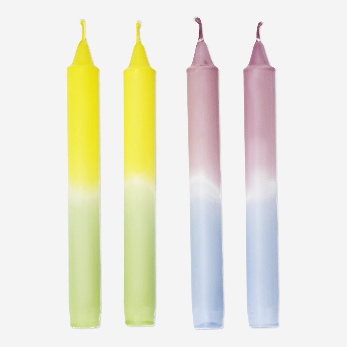Røde dip dye-lys - 4 stk