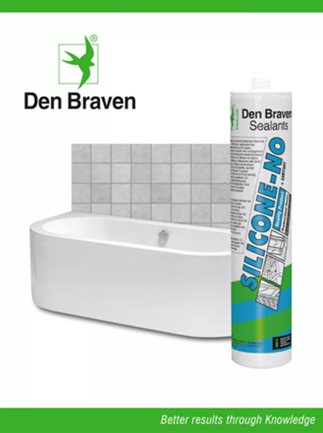 Zwaluw Den Braven 30619414 - Silicone-NO   Sanitary Siliconenkit - Grijs - 310ml