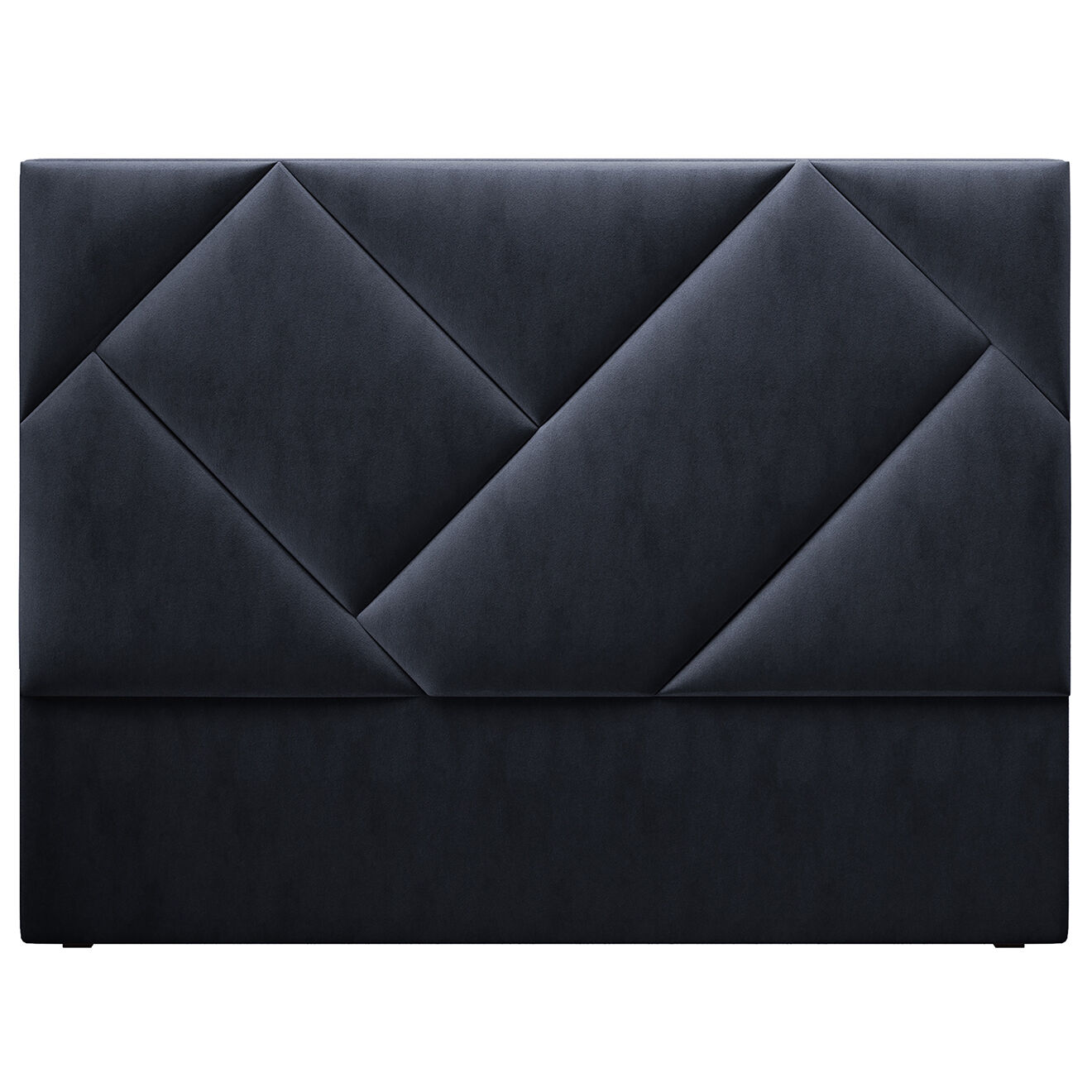 Intérieurs 86 Tête de lit en Velours Haussmann bleu foncé - 160x120 cm