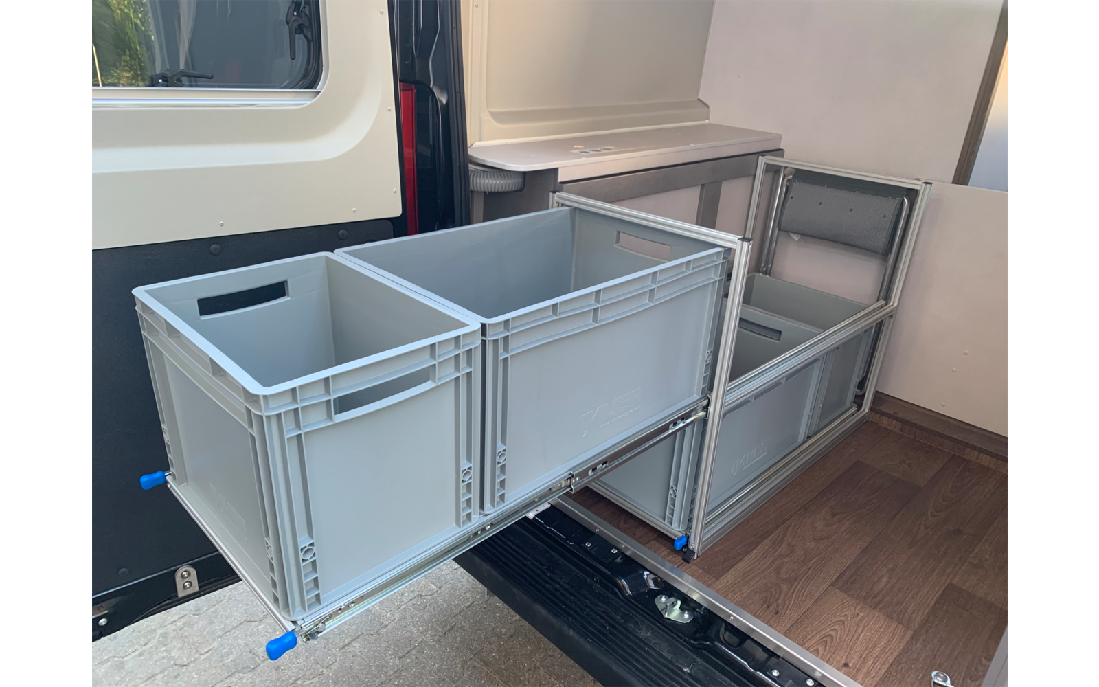 SYS-RACK Kastenwagen Heckauszug Regal-System 94 x 49 x 65,5 cm