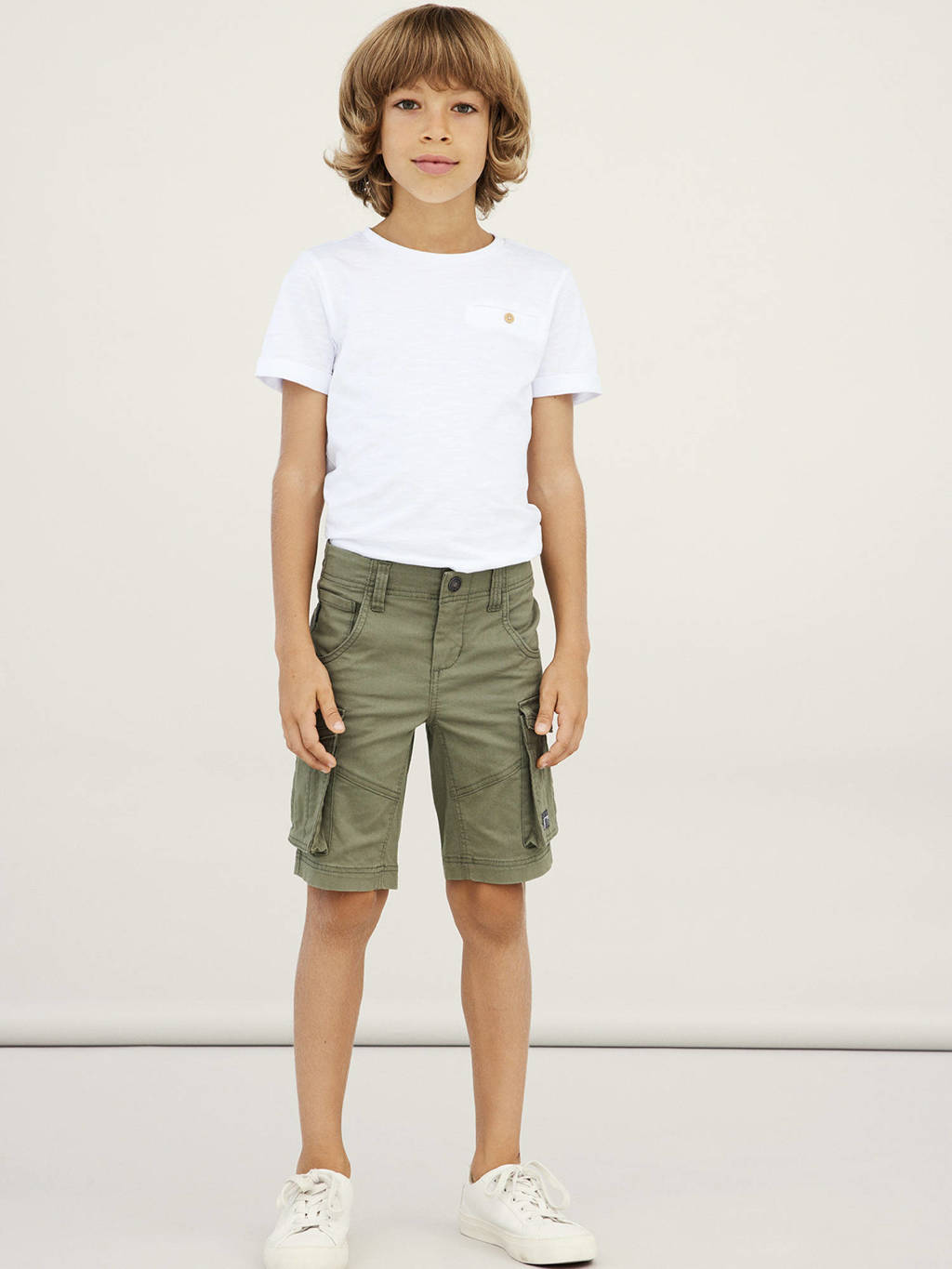 NAME IT regular fit cargo bermuda NKMRYAN kaki