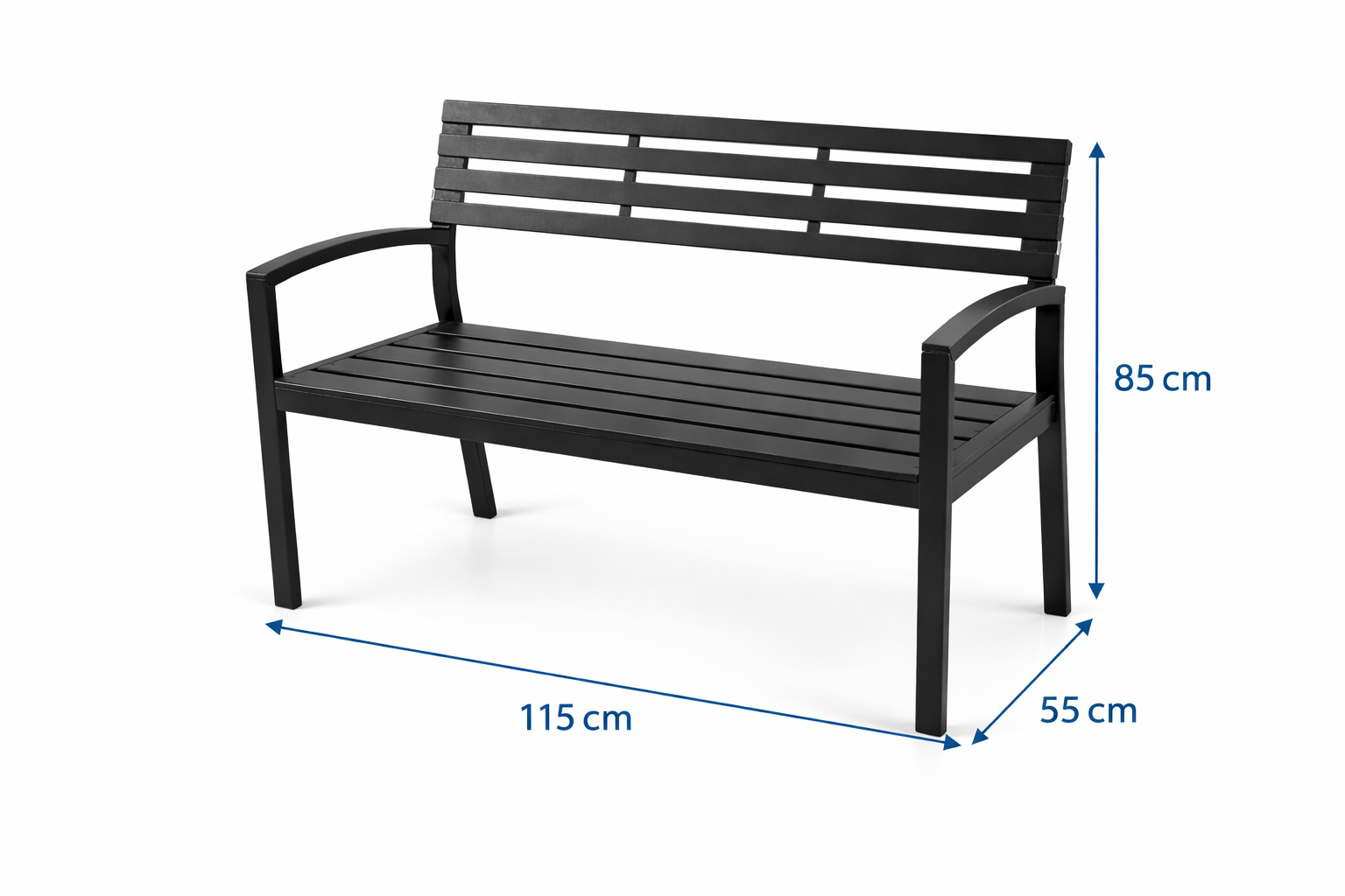 HEM 2-persoons stalen tuinbank