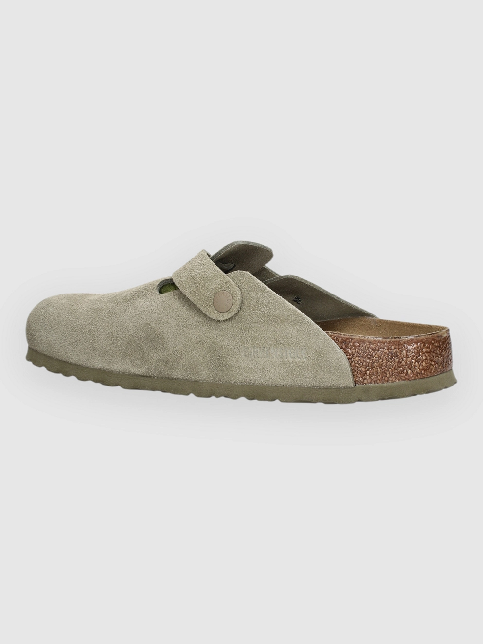 Birkenstock Boston Suede Leather Sandals faded khaki