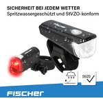 Kit d'éclairage LED pour vélo, à piles, 20 lux