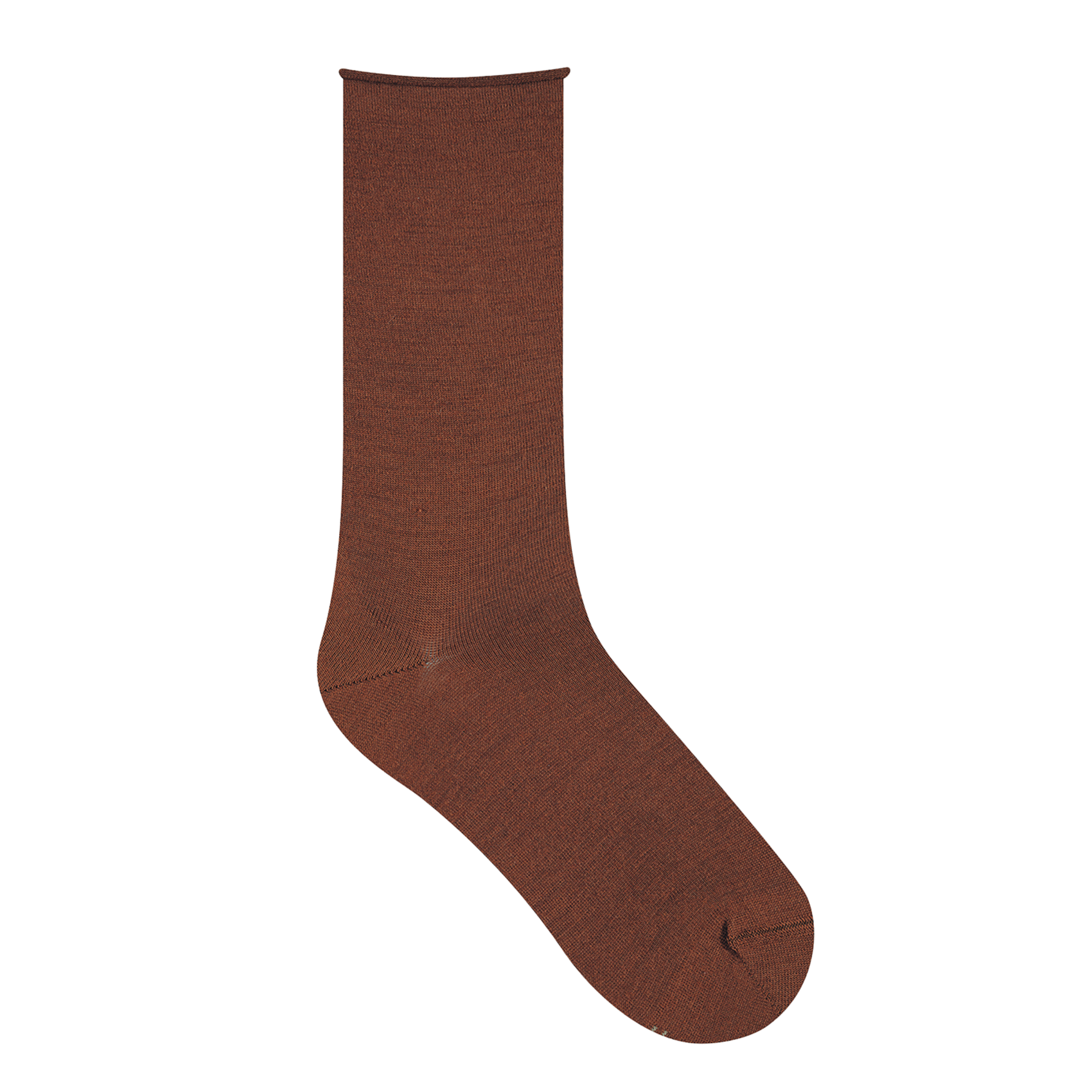 Chaussettes en laine fine mélangée | Marron