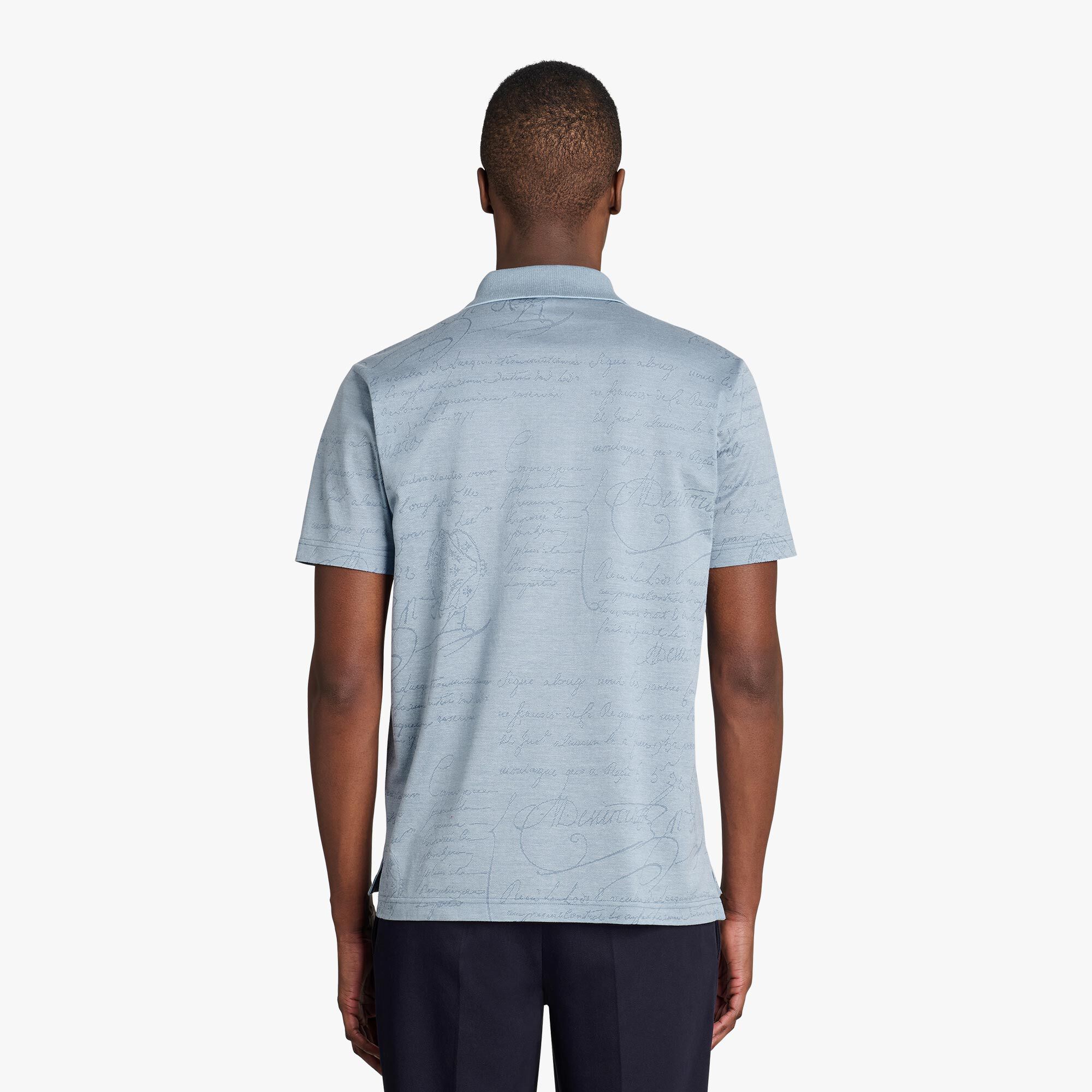 Polo Pique En Jacquard Scritto