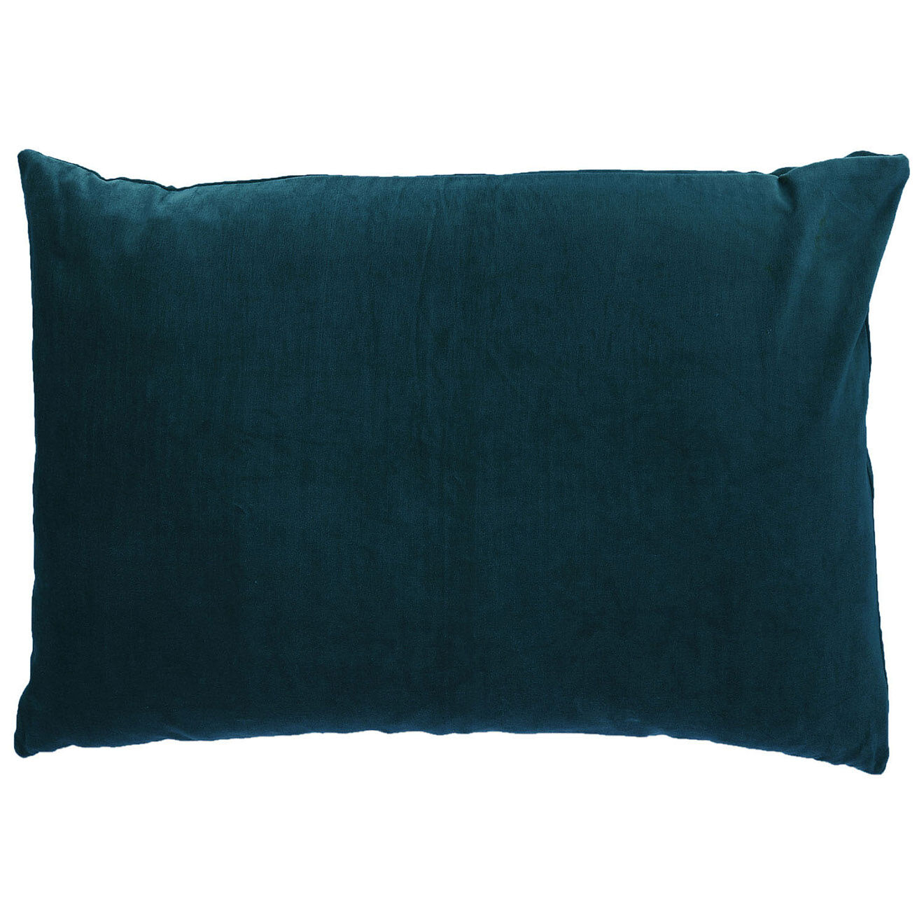 En Fil d'Indienne Grande housse de coussin Vague velours bleu orage - 50x75 cm