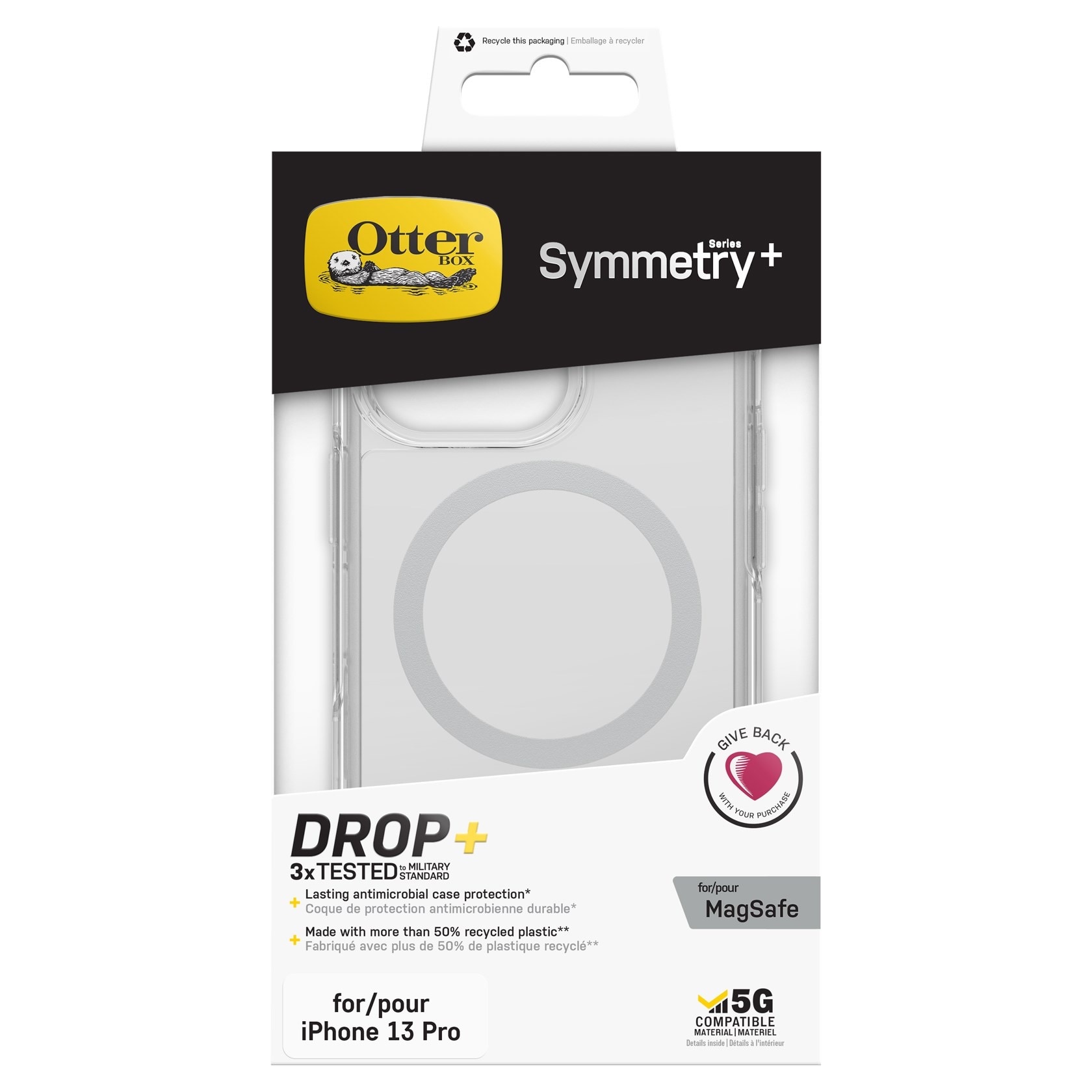 Otterbox Symmetry Plus Robust deksel for iPhone 13 Pro Gjennomsiktig