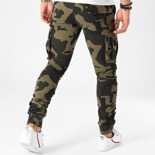 Pantalon Cargo P681 Vert Kaki Camo