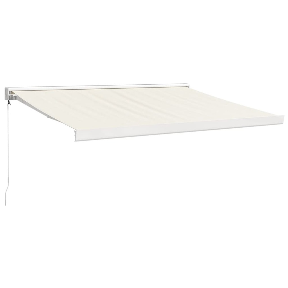 Auvent rétractable crème 3,5x2,5 m tissu et aluminium