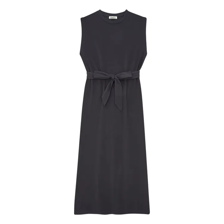 SMALLABLE BASICS Robe Débardeur à Fentes Coton Bio  | Noir