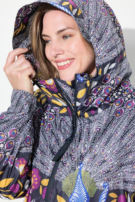 Funktions-Regencape, Unisex, Print, Kapuze