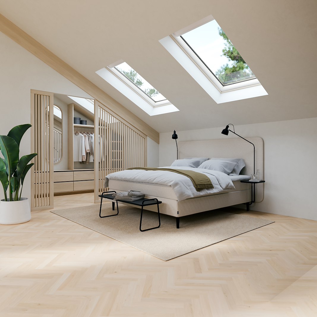 Onyx kontinentalseng Tekstil 292 Natur, ekstra fast/ekstra fast, seamless, Sleep I overmadrass og Conic 18 cm sorte ben + støtteben