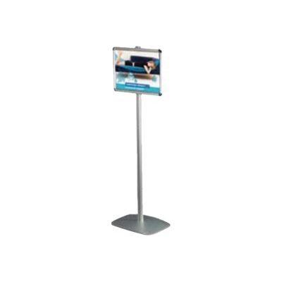 Promocome - Porte-visuel modulaire sur pied fixe - pour format A4 - gris