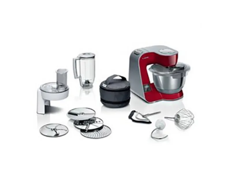 Bosch MUM5 MUM5X720 - Køkkenmaskine - 1000 W - dybrød/sølv