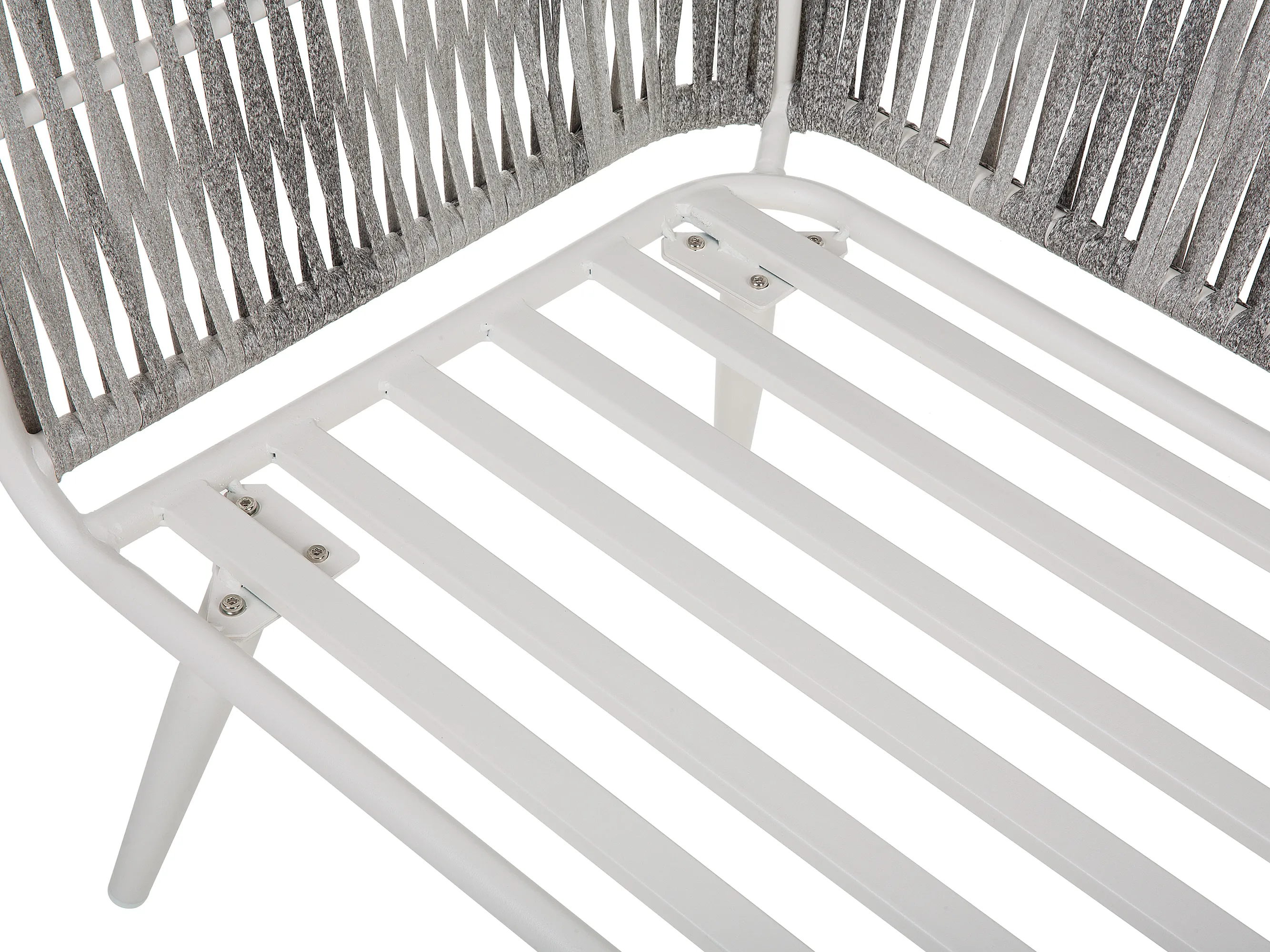 Loungeset met tafel 4-zits RAGUSA PE rotan Gebroken wit