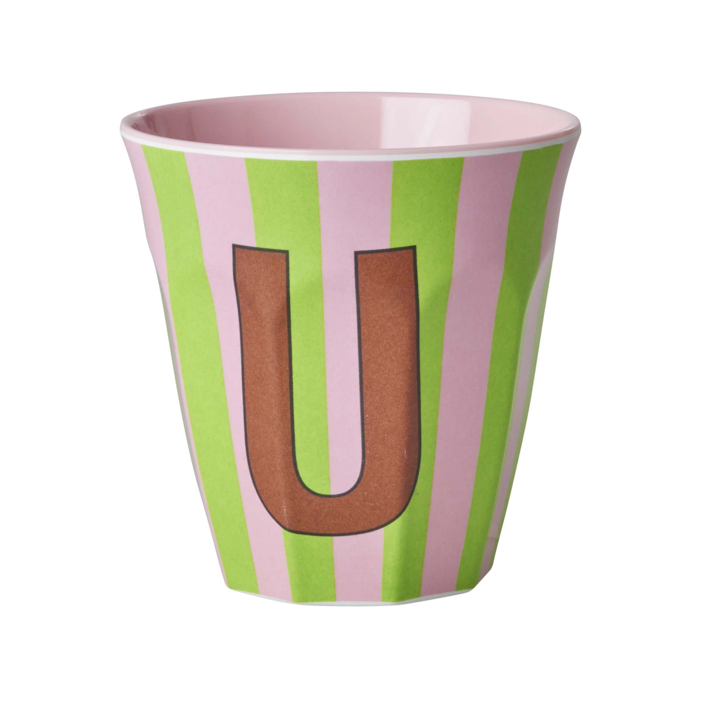 RICE  Melamine Alfabet kop, pink mix - 250 ml.