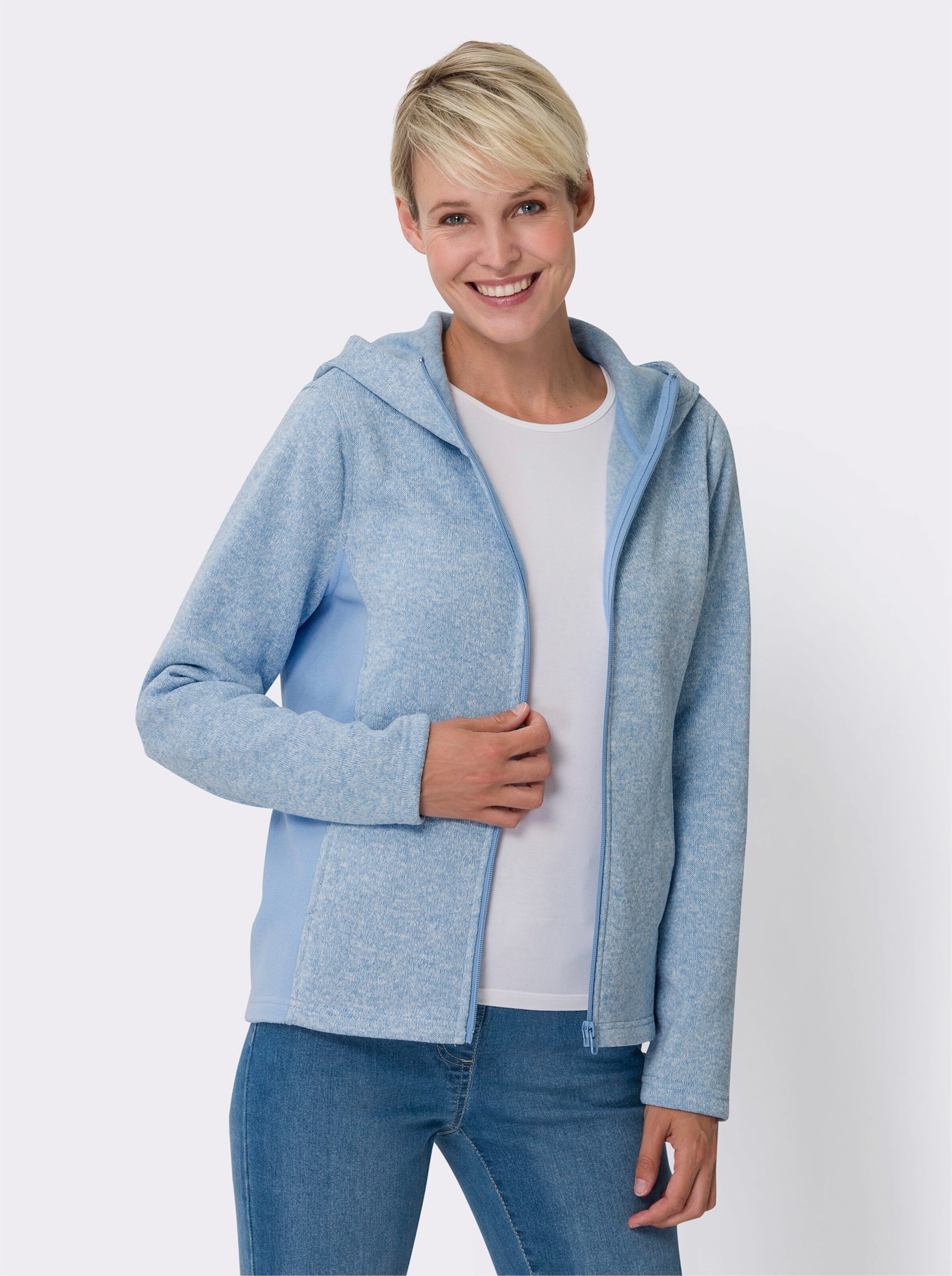 Strickfleece-Jacke