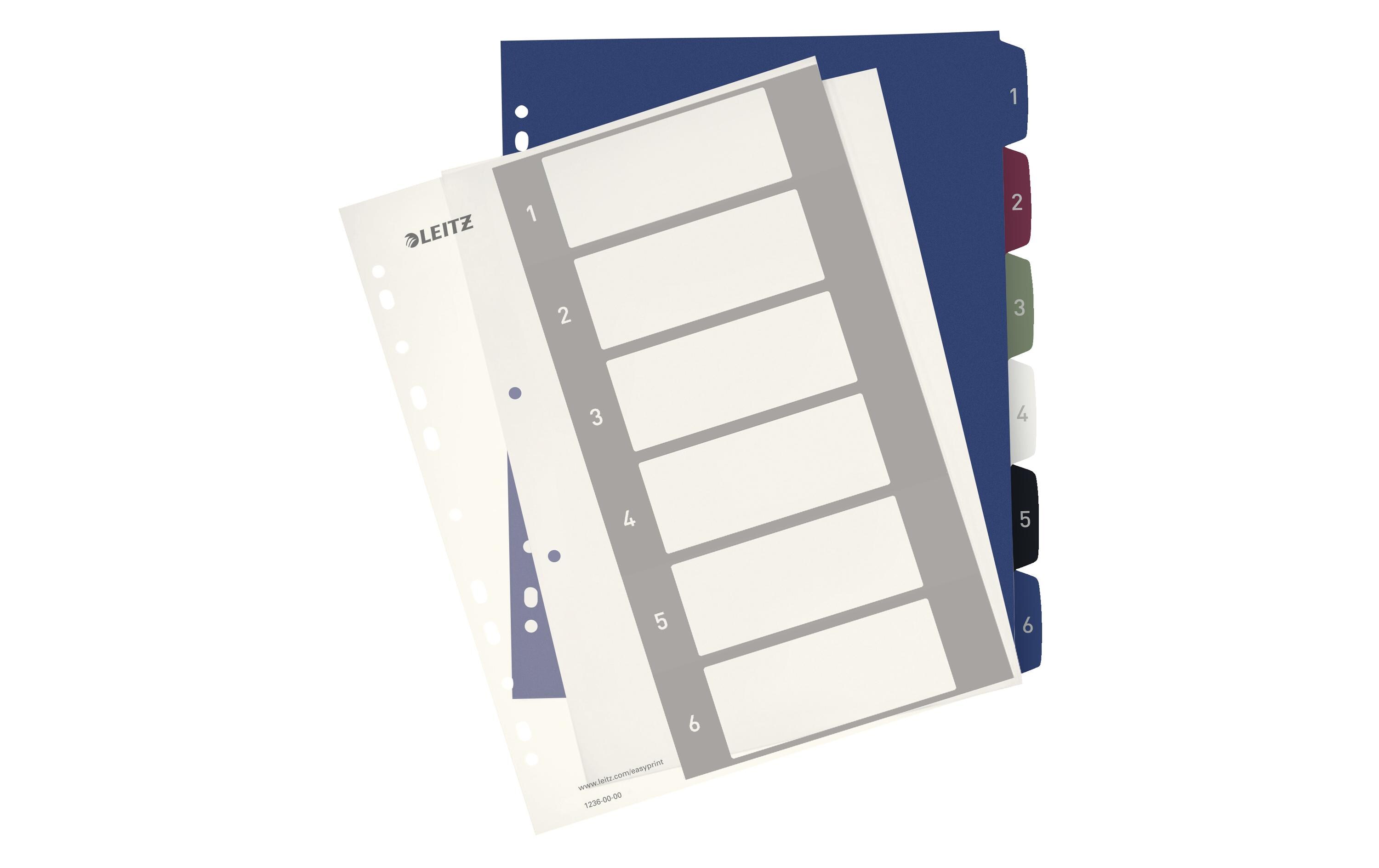Register Style 1-6Zahlenregister