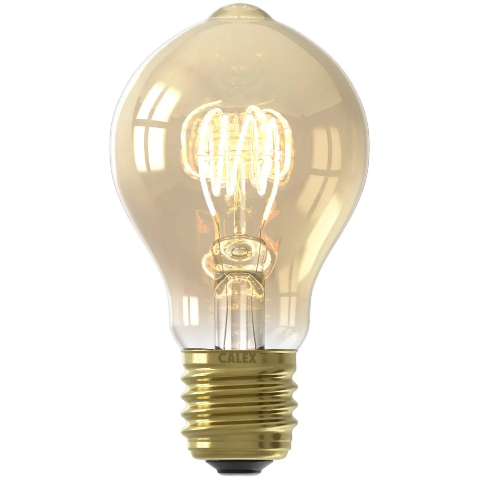 Calex LED standaardlamp - goudkleur - E27 - 3,8W - 250LM - dimbaar