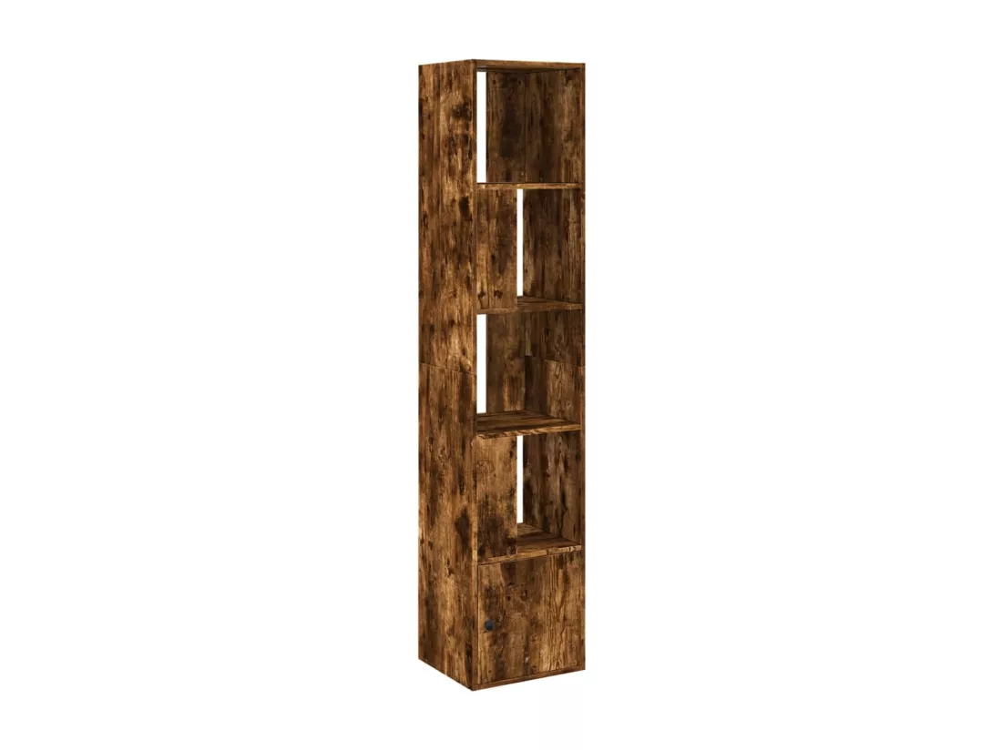 Bibliothèque chêne fumé 40x36x189 cm bois d'ingénierie