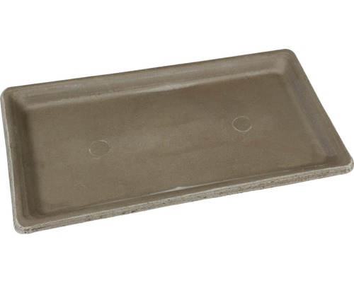Schotel voor bloembak, Spang klei, 52x20x3,6 cm, omber