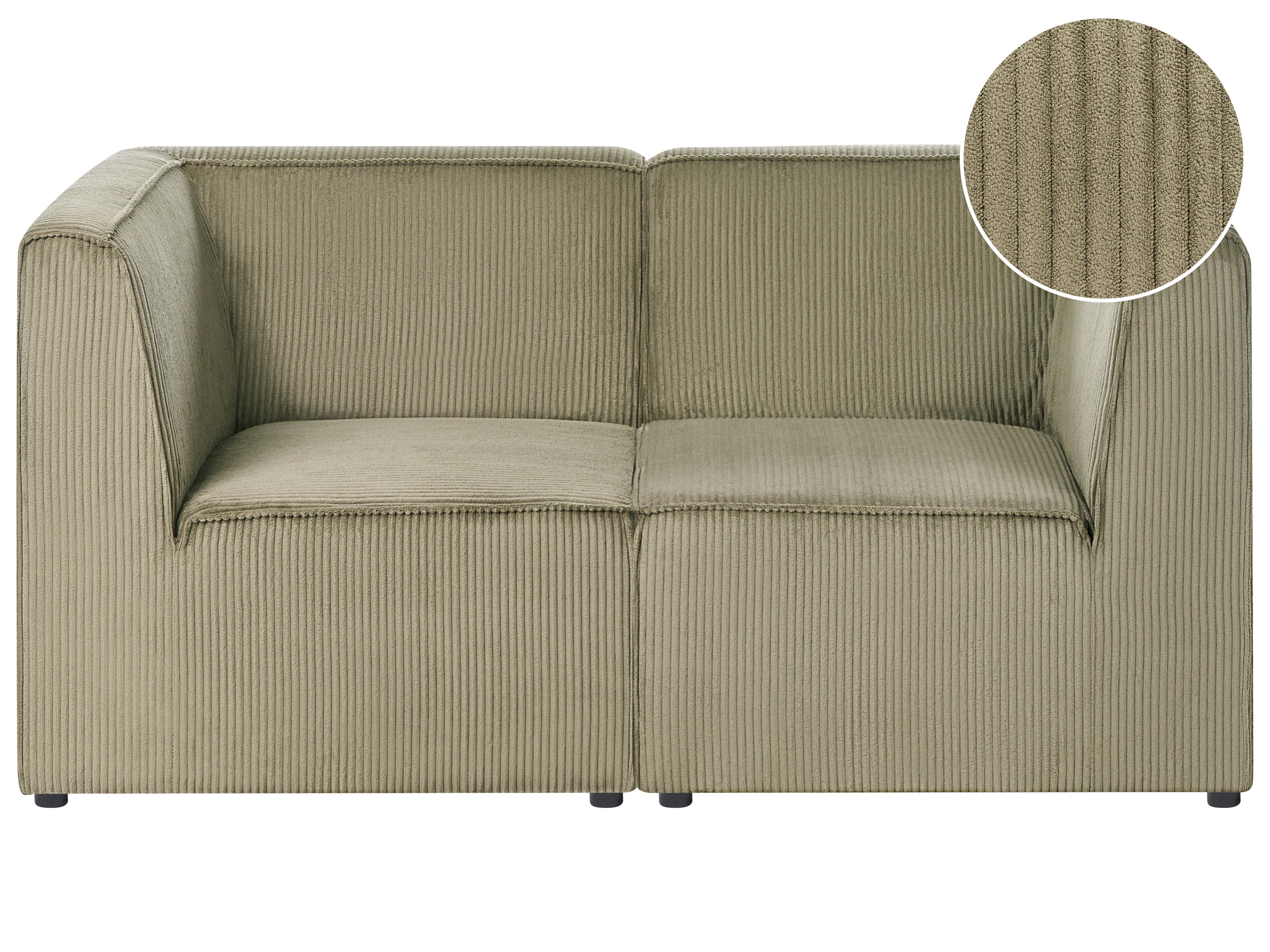 Modulaire bank 2-zits LEMVIG Corduroy Groen