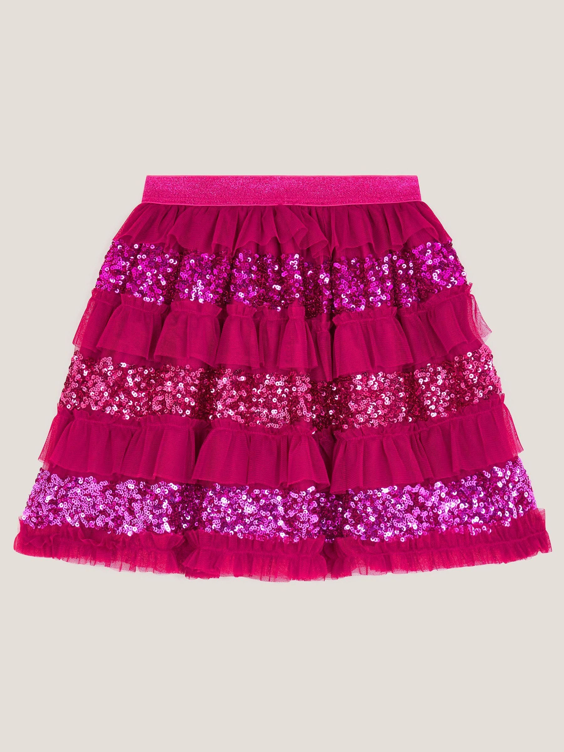 Monsoon Sequin Ruffle Disco Skirt