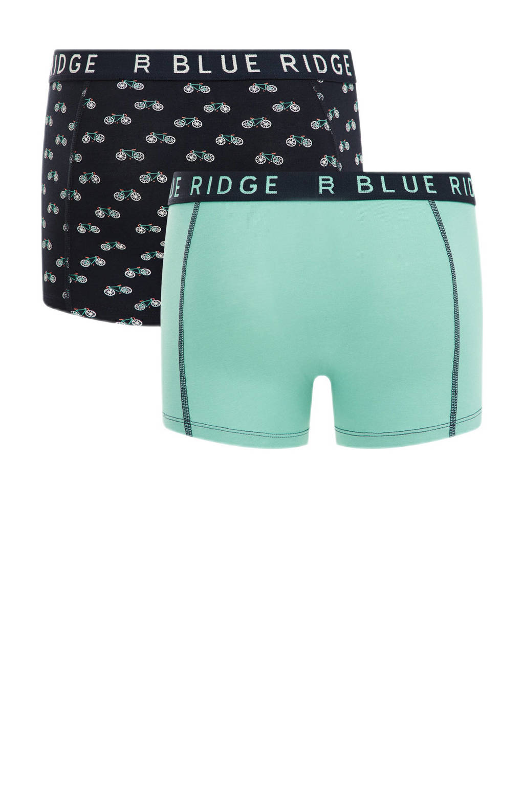 boxershort - set van 2 zwart/groen