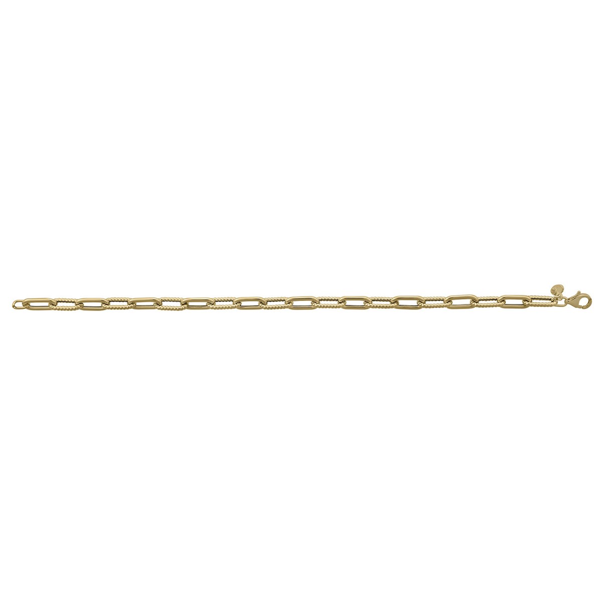 Bracelet Brillaxis or 18 carats maille forçat long