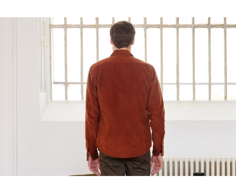 Surchemise en velours Rouille - VICTORIN