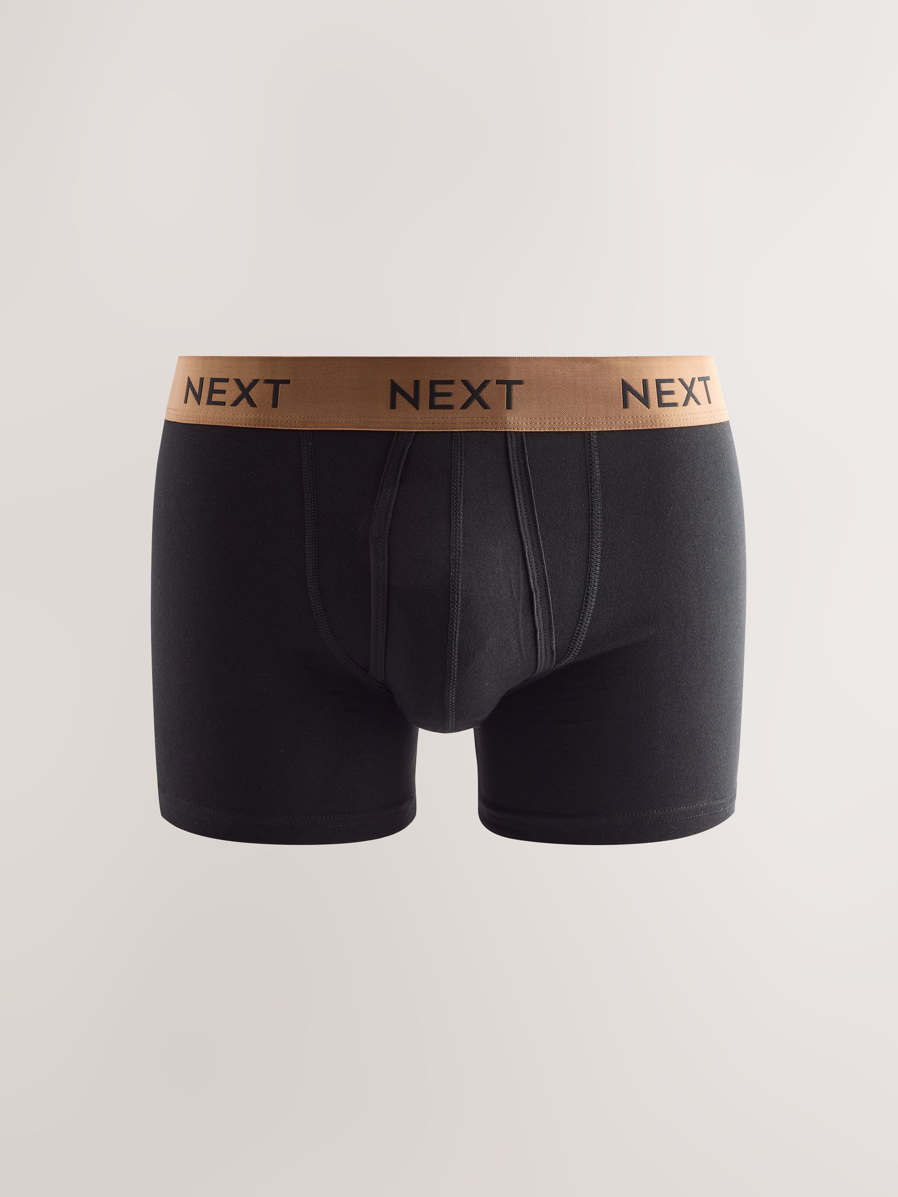 Zwart met tailleband in diverse metallic kleuren - 5 Boxershorts zonder plooi
