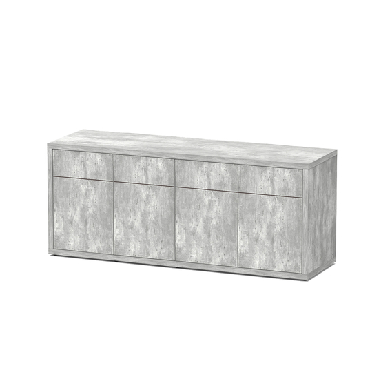 Meuble d'aquarium avec 4 portes Sublime Béton L.200xP.60xH.83cm