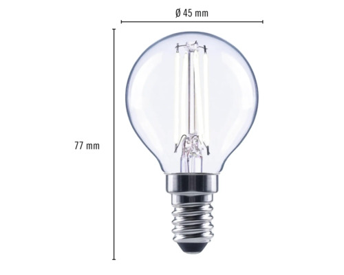 FLAIR LED druppellamp dimbaar G45 E14/4W(40W) 470 lm 4000 K neutraal wit helder