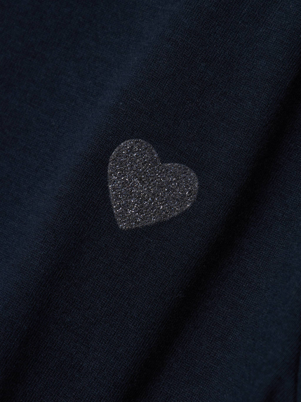 NAME IT T-shirt NKFVIOLINE met printopdruk en glitters donkerblauw