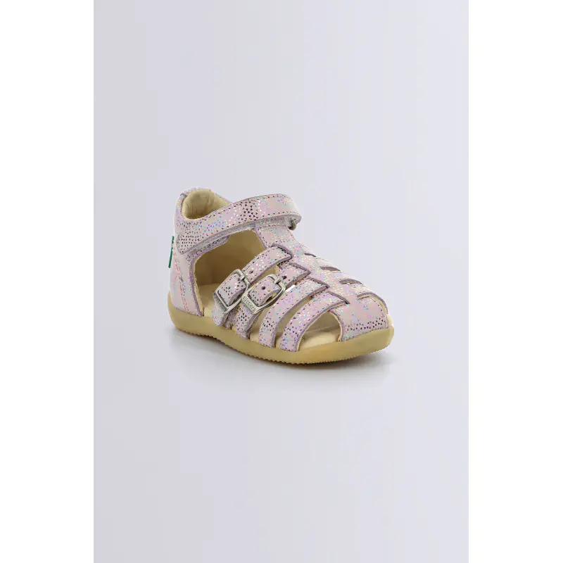 Bigkro Rose argent SANDALES Cuir Fille