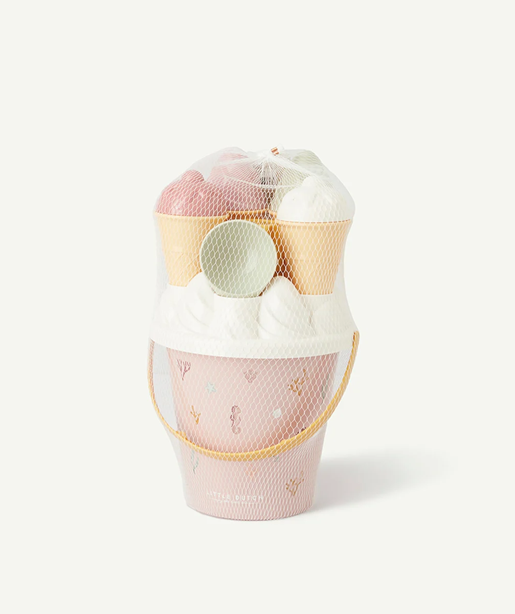 LITTLE DUTCHset jeux de plage avec seau thème glace ocean dreams rose