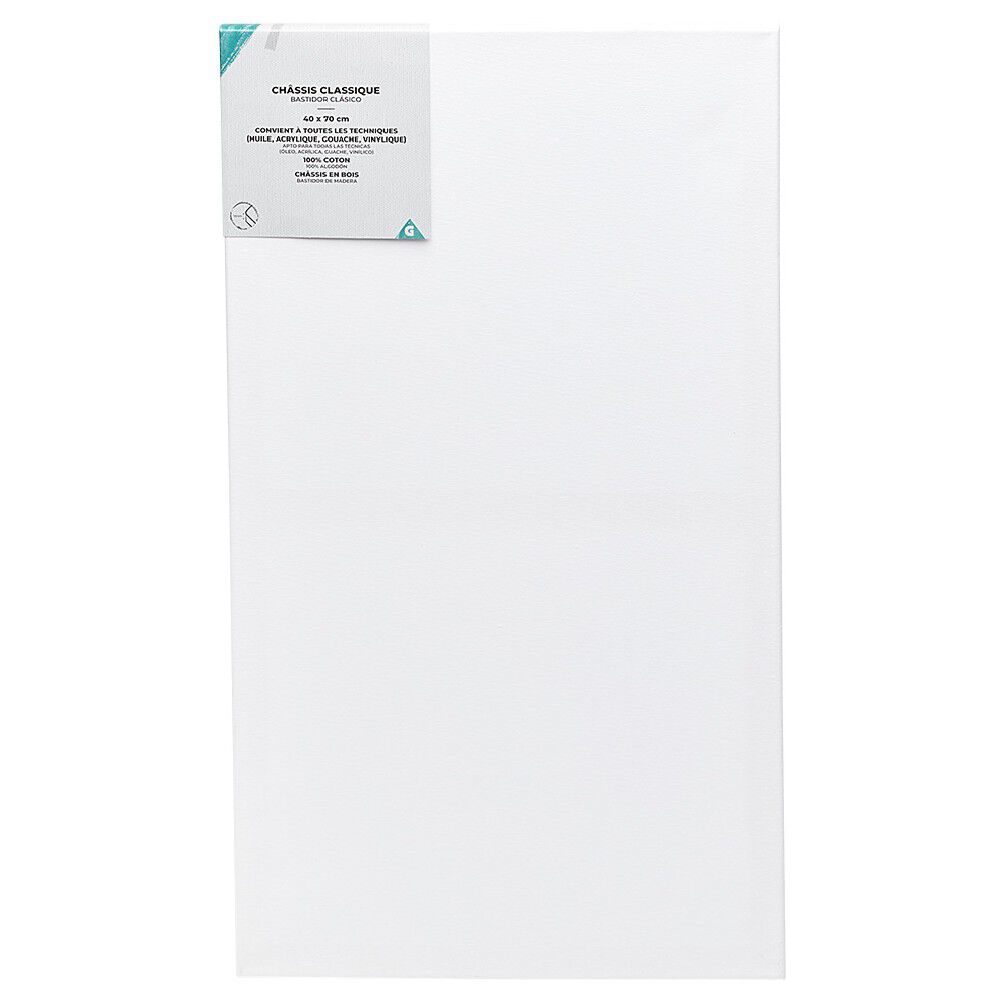 Châssis entoilé blanc 100% coton 40x70cm