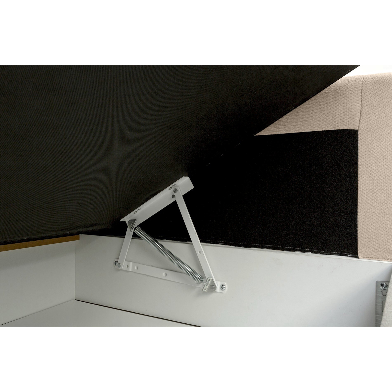 Boxspringbett - beige - H3 - Bettkasten - 120x200 cm