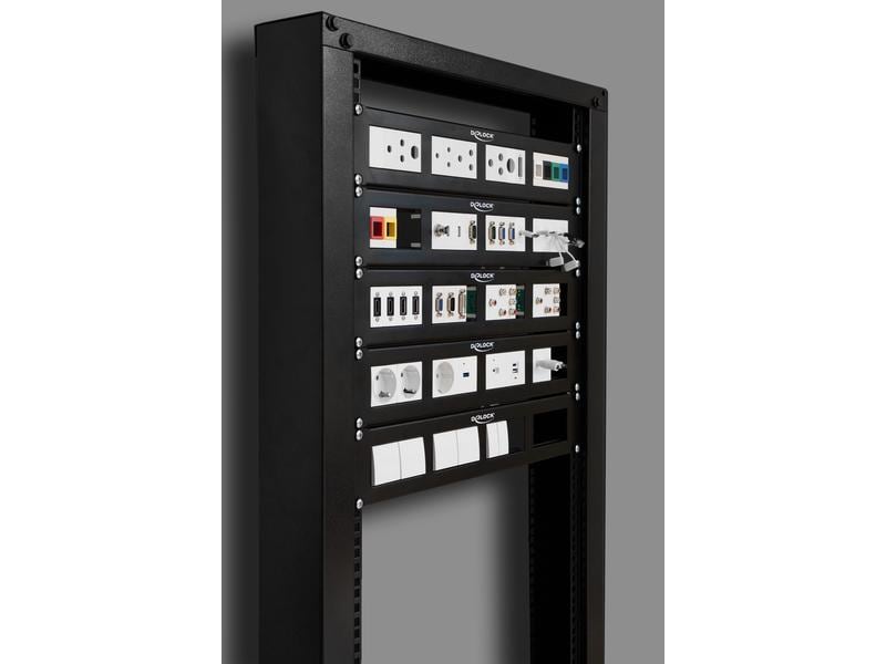 Delock Patchpanel Easy 45 4 x 90.5 x 45.2 mm, 2 HE 19