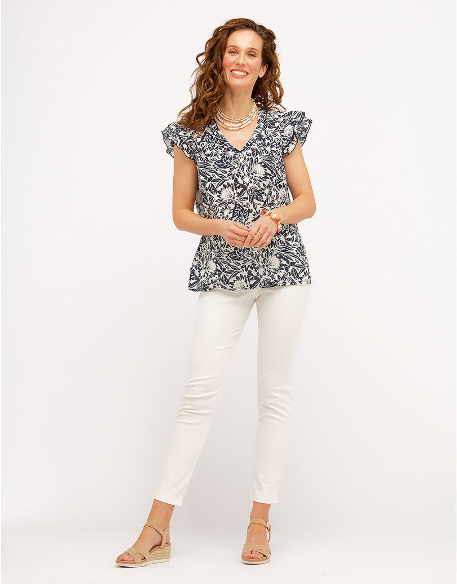 Pantalon jegging écru