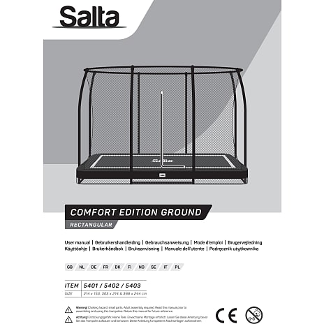 Salta Comfort Edition inground havetrampolin 366 x 244 cm
