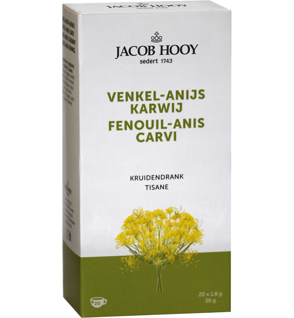 Jacob Hooy Venkel/Anijs/Karwij Thee Gold (20 stuks)