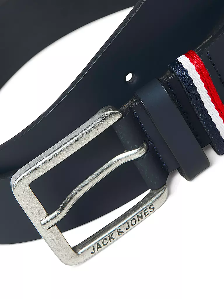 JACK & JONES Ledergürtel JACESPO dunkelblau