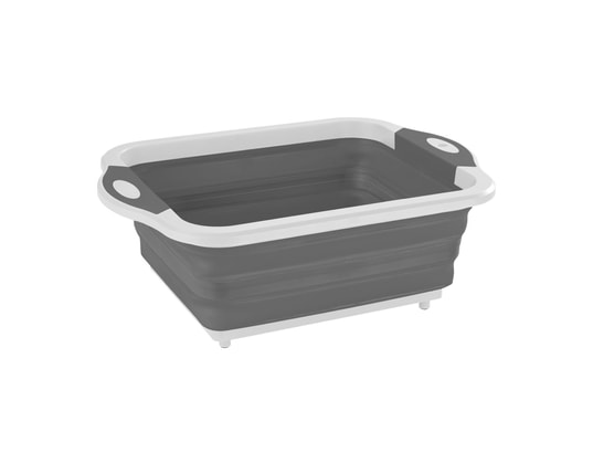WENKO - Panier multifonction avec planche à découper - gris et blanc